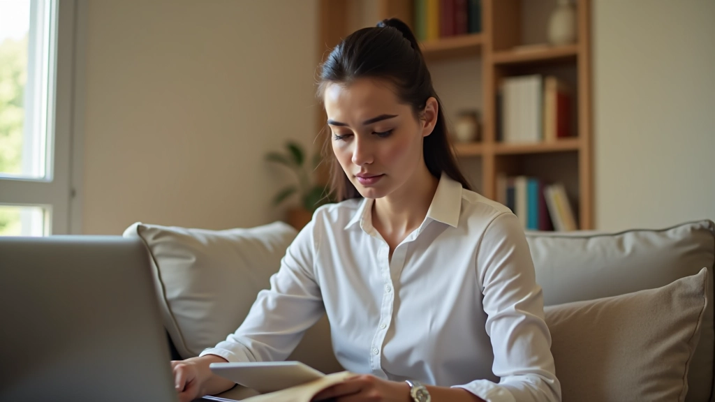 Adulte se formant confortablement à la maison