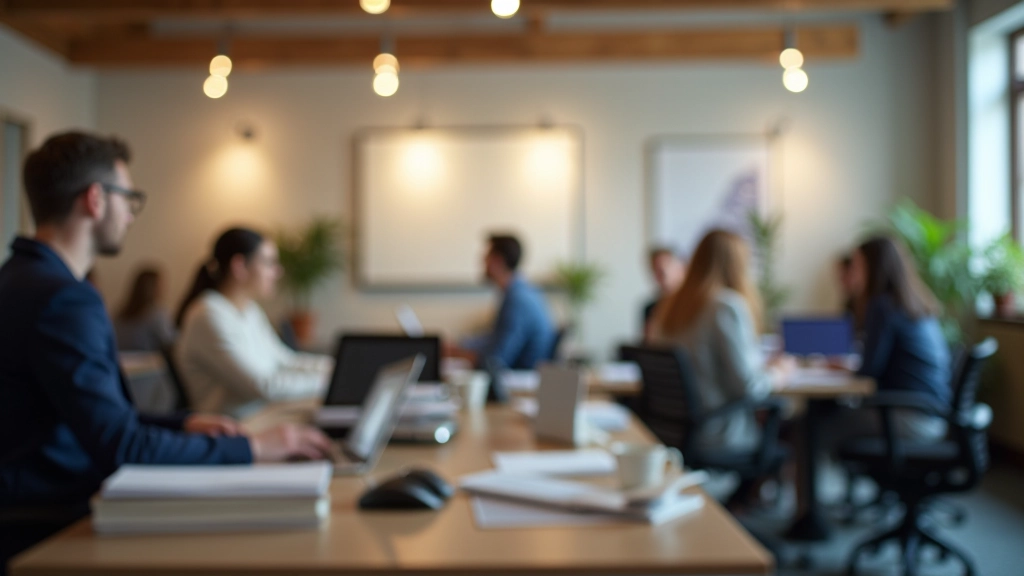 Centre de formation moderne avec apprenants adultes