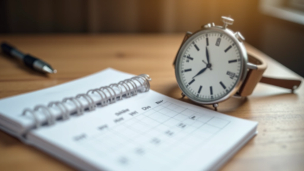 Montre et agenda sur un bureau avec calendrier montrant un planning chargé et des horaires